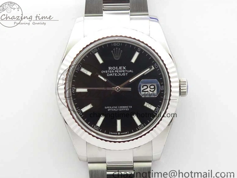 MiroTime 0429 New DateJust 41 126334 ARF 1:1 Best Edition 904L Steel Black Dial on Oyster Bracelet A2824 V Attractive 3008